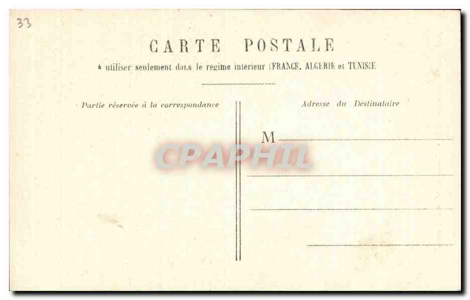 CPA Bordeaux Monument de Gambetta — Verso
