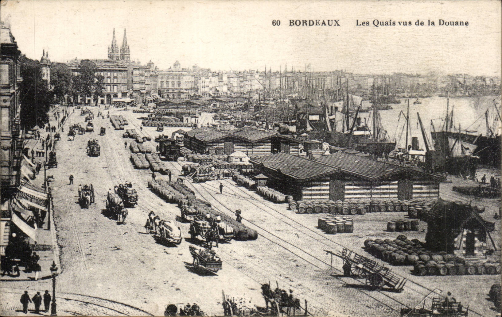 CPA Bordeaux Les quais vus de la douane