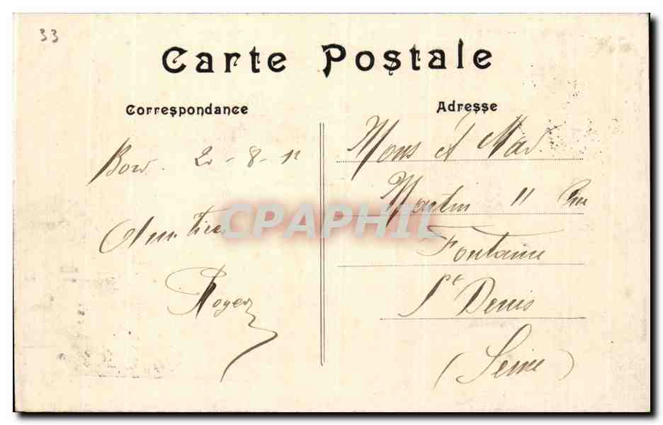 CPA Bordeaux le pont de pierre sur la gAronne — Verso