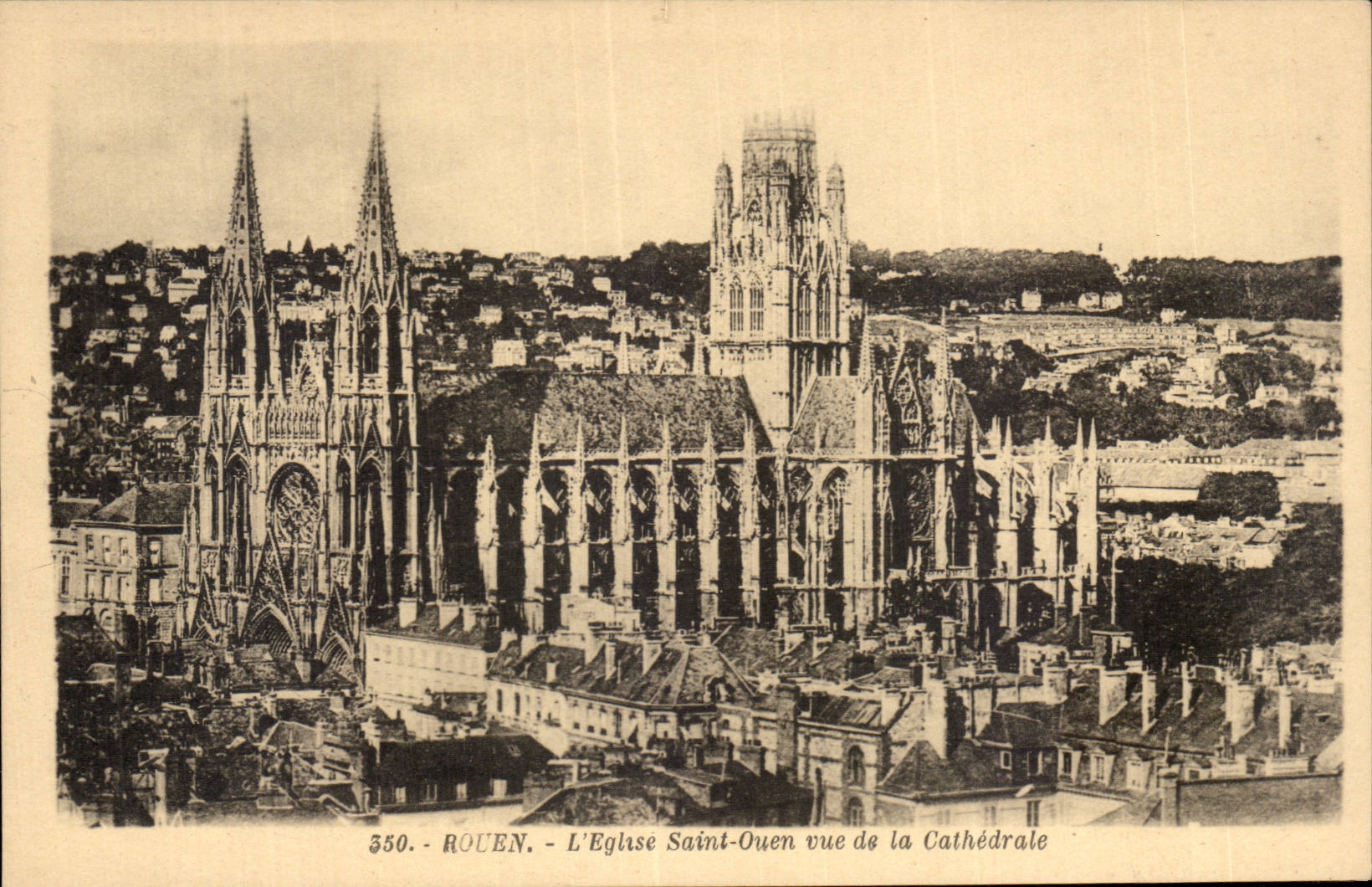 CPA Rouen l'eglise Saint ouen vue de la cathedrale