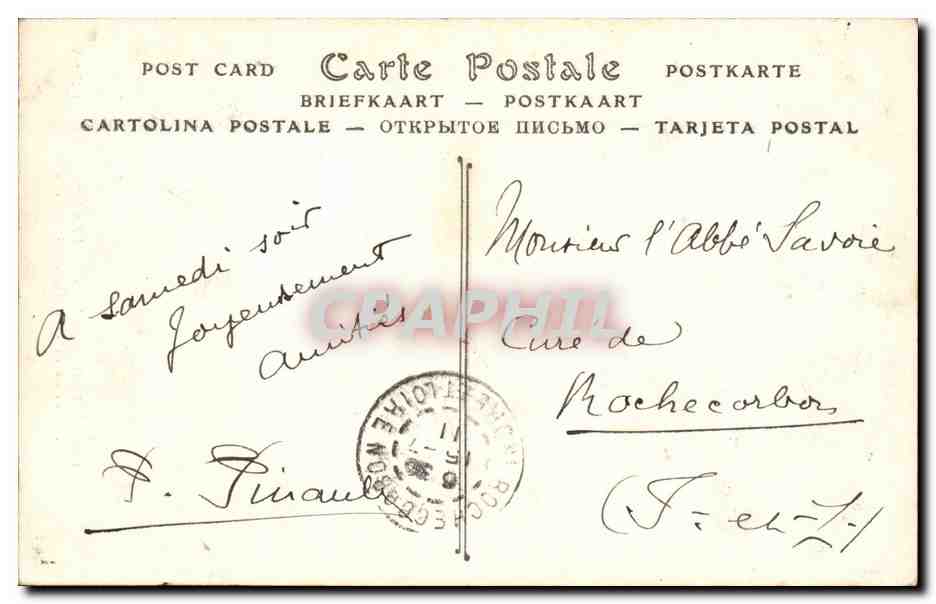 CPA Amboise Le chateau Entree de la tour Hurtault — Rückseite