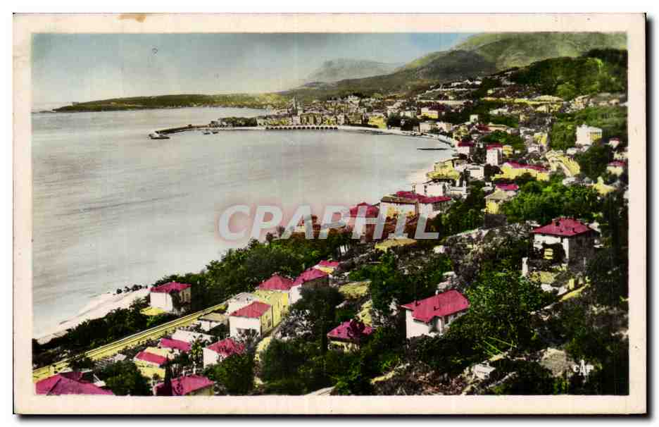 CPA Menton Vue generale de menton Caravan prise de la frontiere franco italienne