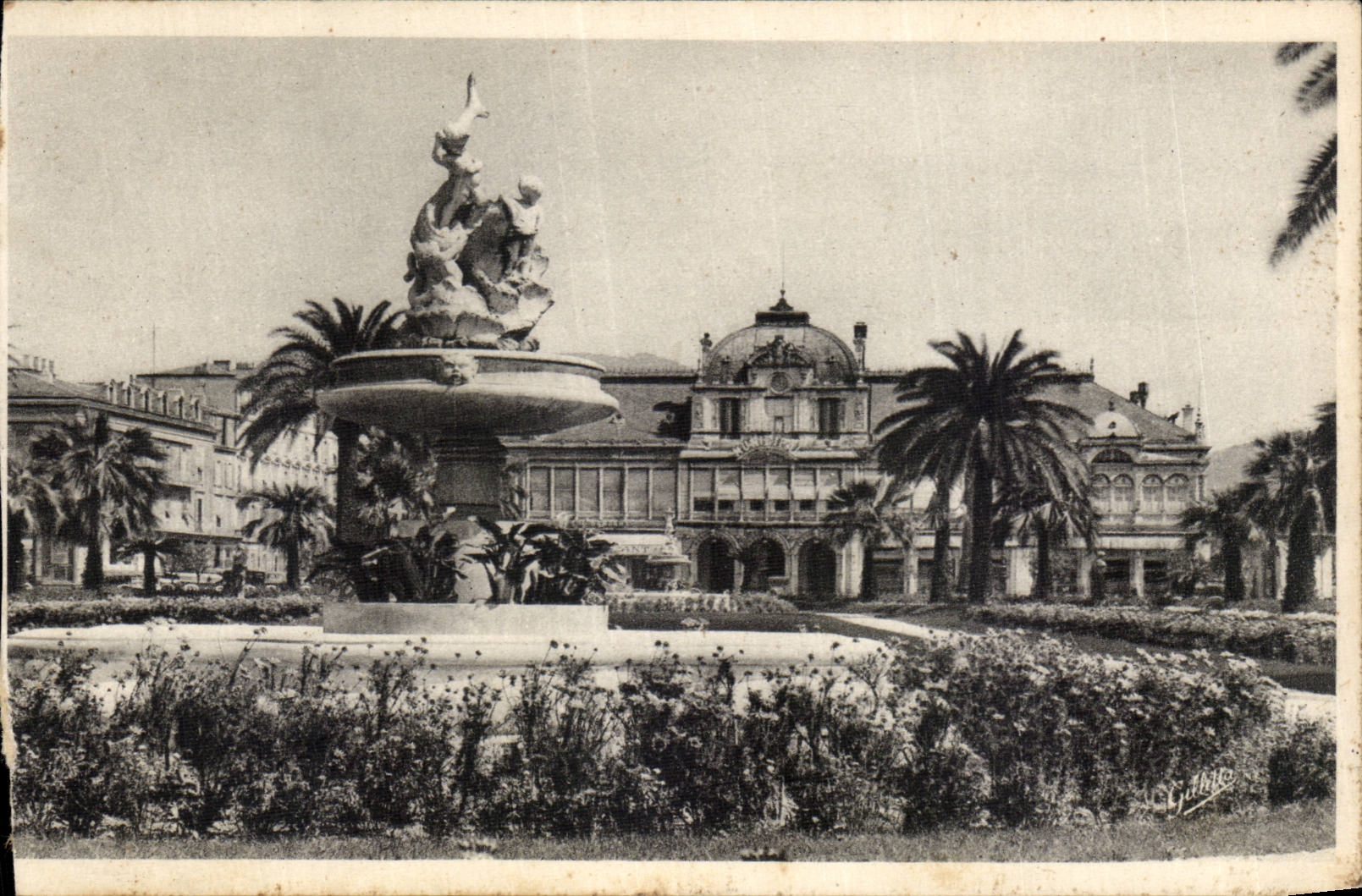 CPA Nice le casino municipal et les jardins Albert 1er