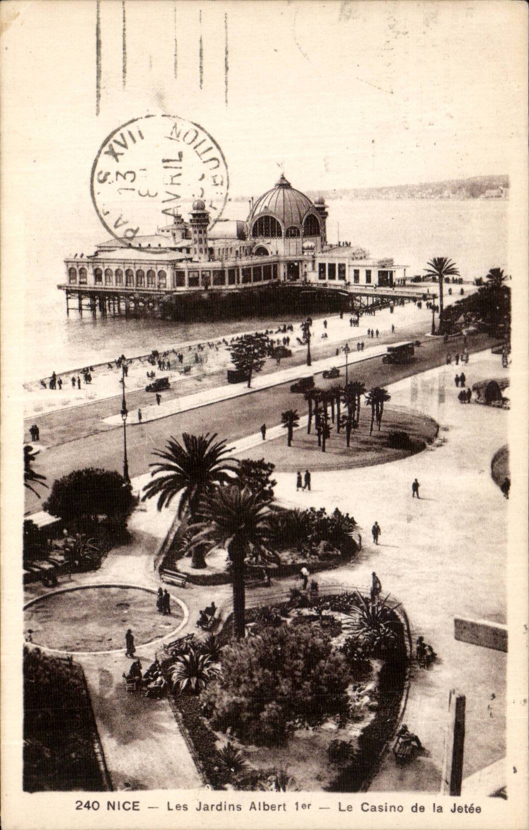 CPA Nice Jardins albert 1er Le casino de la jetee