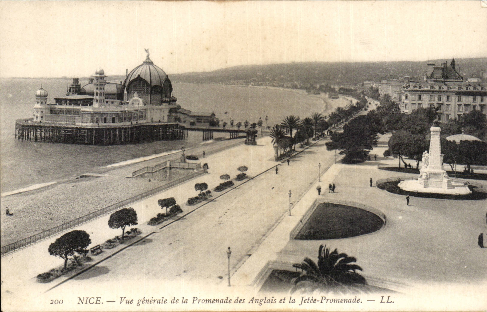 Nice CPA Vue generale de la promenade des anglais et la jetee promenade