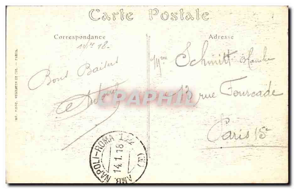 Nice CPA La promenade des Anglais la jetee et l'hotel Ruhl — Rückseite