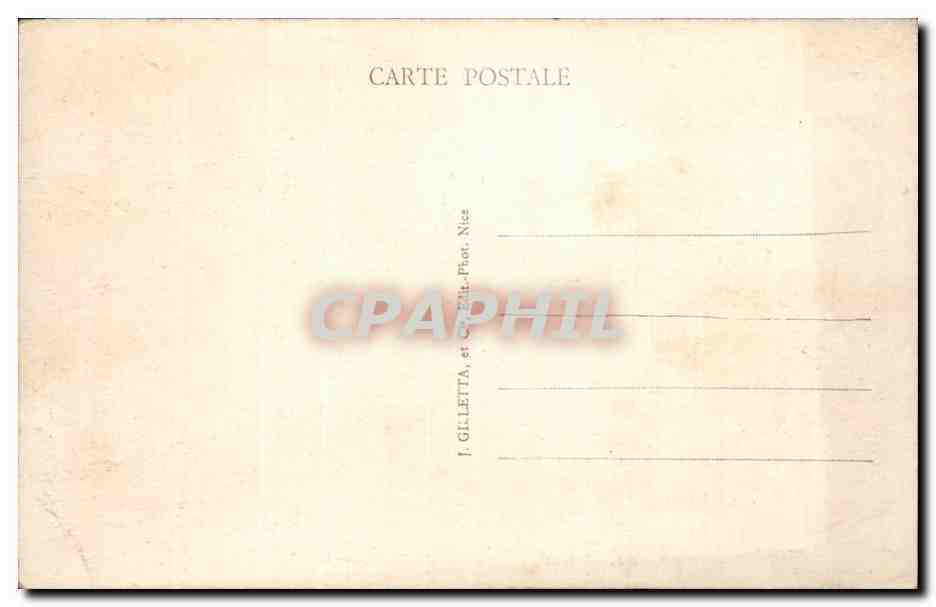 Nice CPA Un coin de la promenade — Rückseite