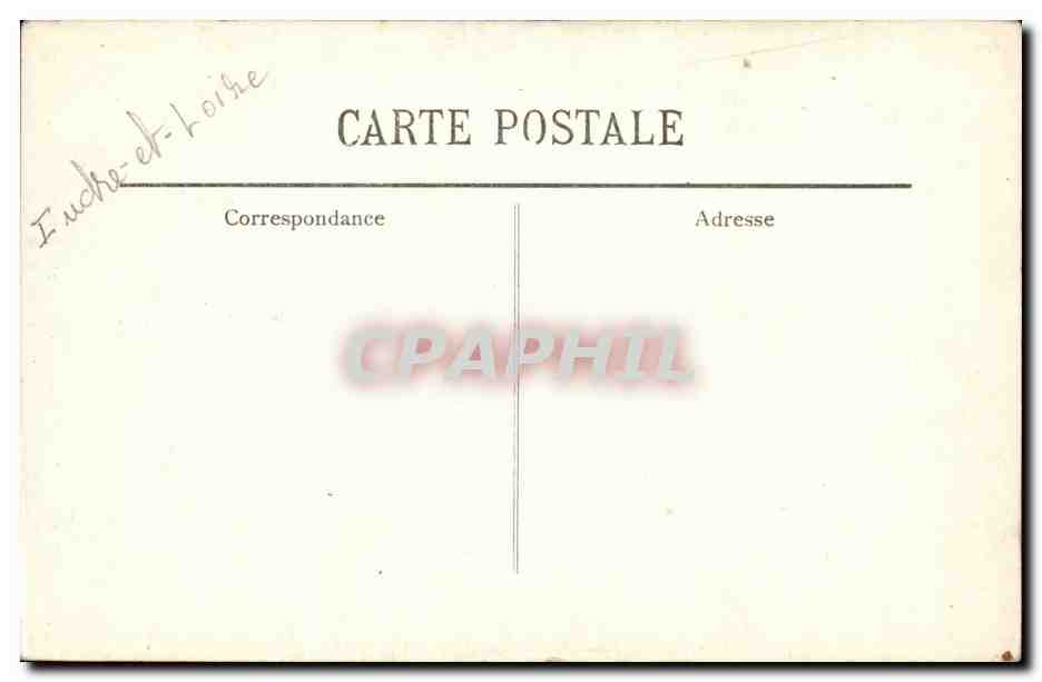 CPA Langeais Le chateau Anne de Bretagne en priere avec ses trois patronnes livre d'heures de la reine — Rückseite