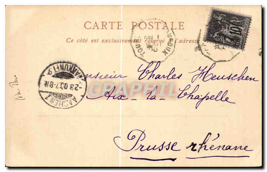 Loches CPA Chateau La porte des Cordeliers — Rückseite