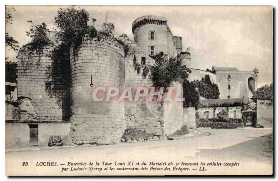 Loches CPA Ensemble de la tour Louis XI et du martelet