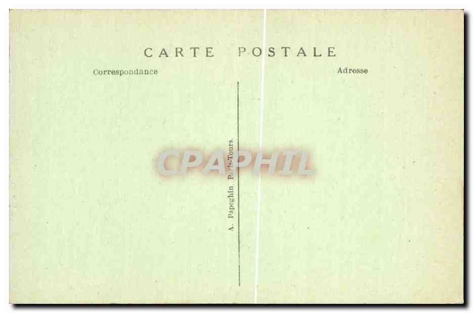 Loches CPA L'hotel de ville et la porte Picoys — Rückseite