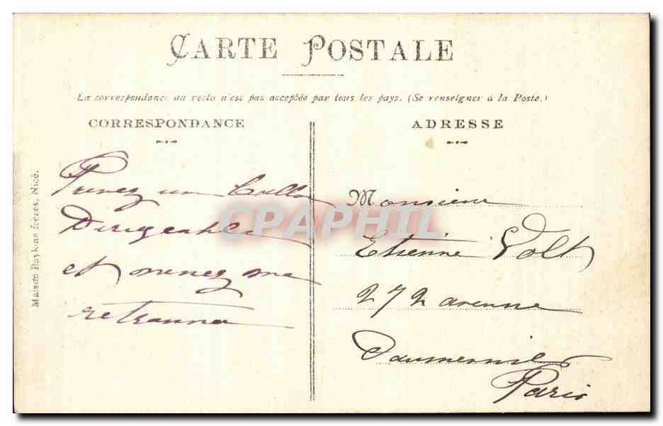 CPA environs de Nice St Jean Le Port — Rückseite