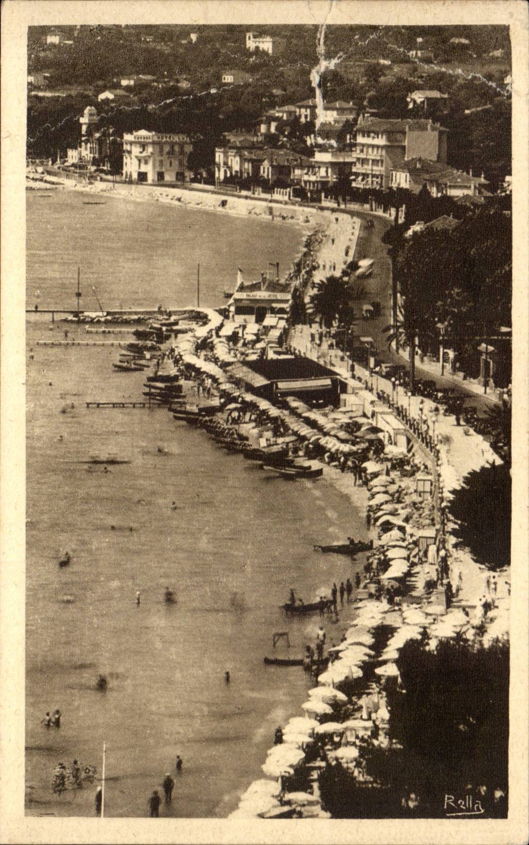 CPA Juan les Pins Vue aerienne de la plage