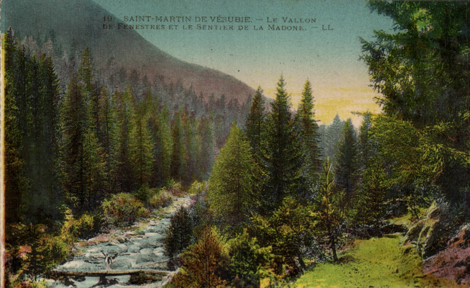 CPA Saint Martin de Vesubie Le vallon de Fenestres et le sentier de la Madone