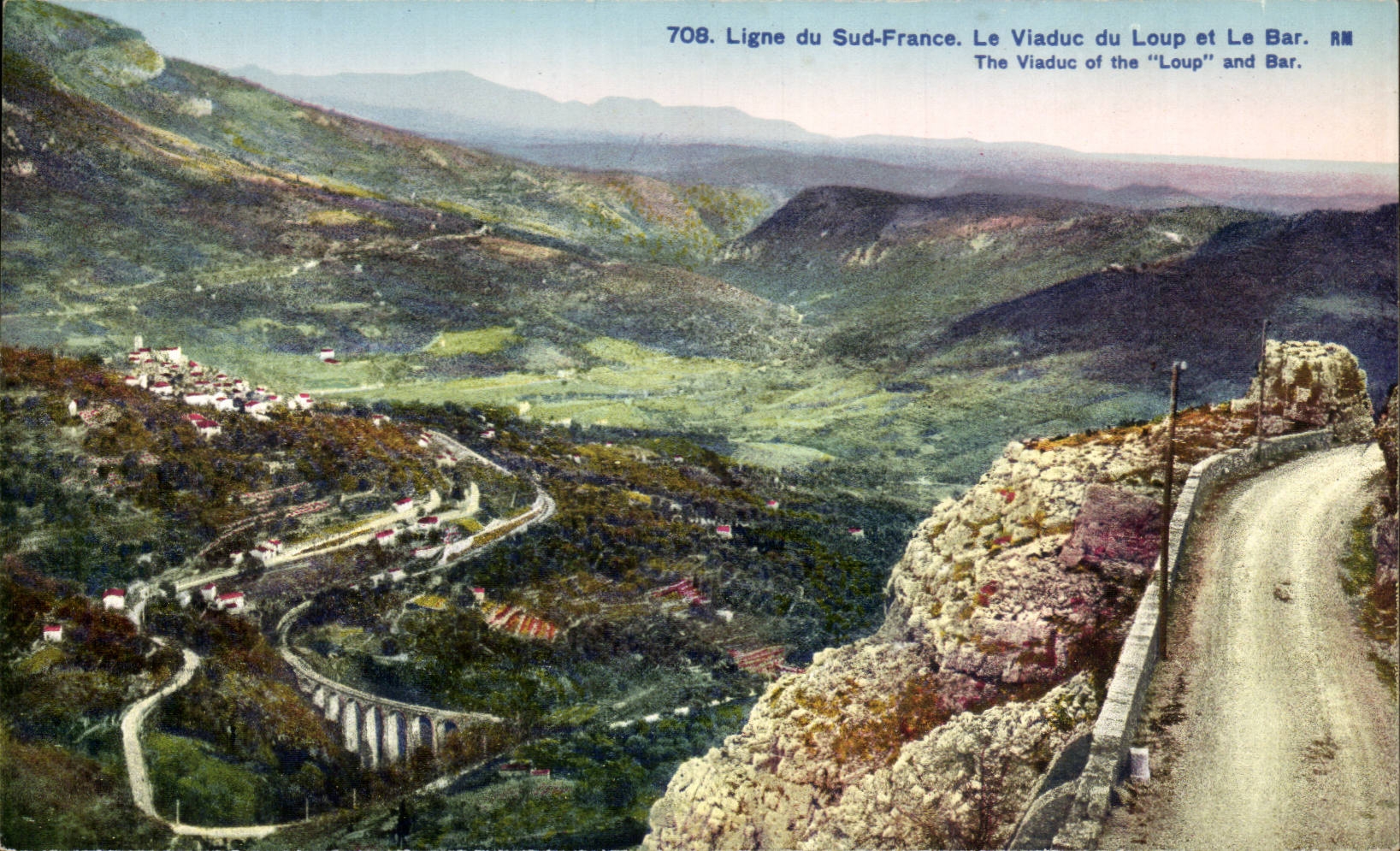 CPA Ligne du Sud France Le viaduc du Loup et le Bar