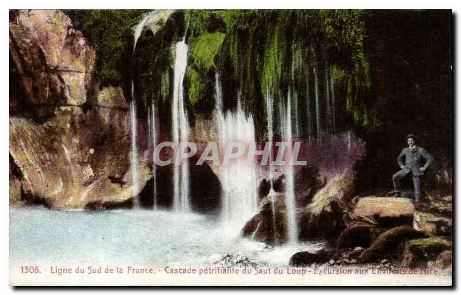 CPA Ligne du Sud France Cascade petrifiante du saut du loup Excursion aux environs de Nice