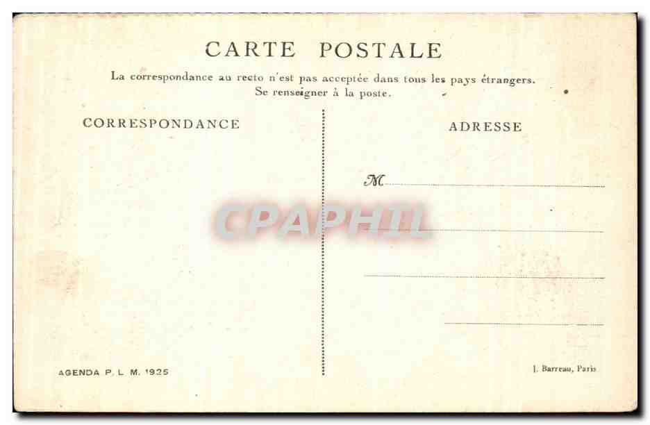 CPA Village d'Entraunes entre Nice et Barcelonnette — Verso