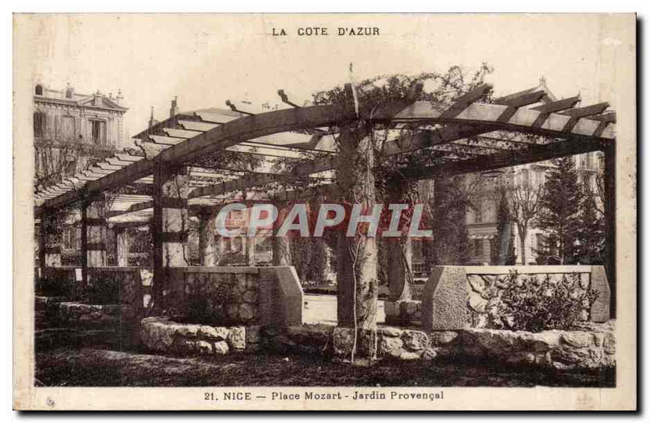 CPA Nice place Mozart Jardin provencal