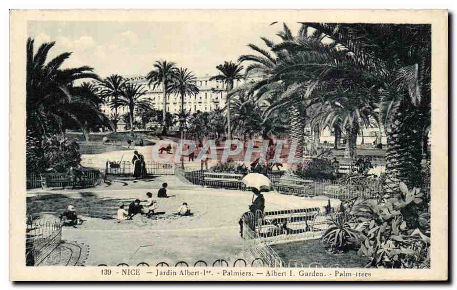 CPA Nice Jardin Albert 1er Palmiers 