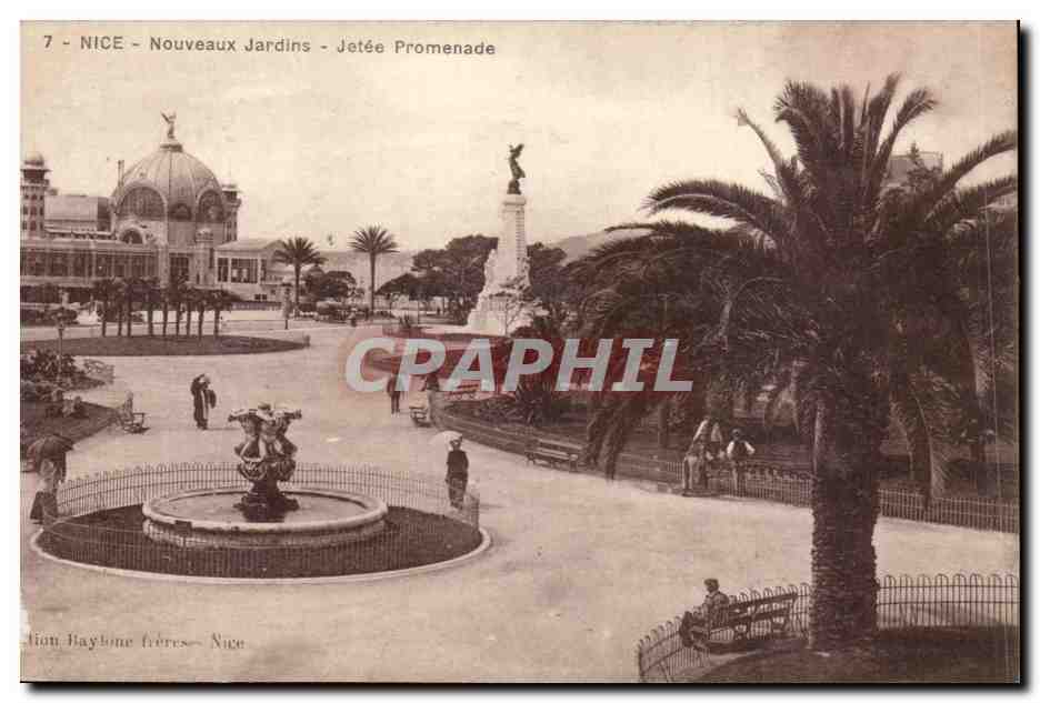 CPA Nice Nouveaux jardins Jetee promenade