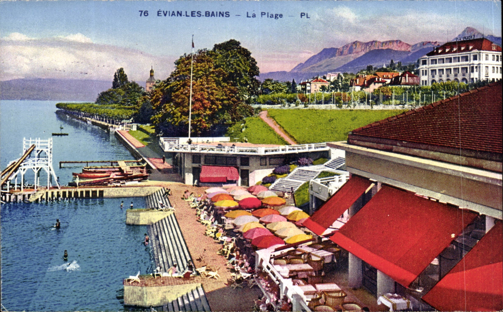 CPA Evian les Bains La plage