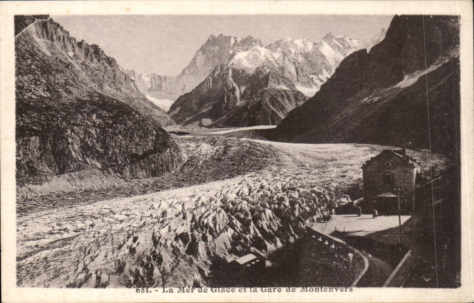 CPA Chamonix Mont Blanc Mer de glace Gare de Montenvers
