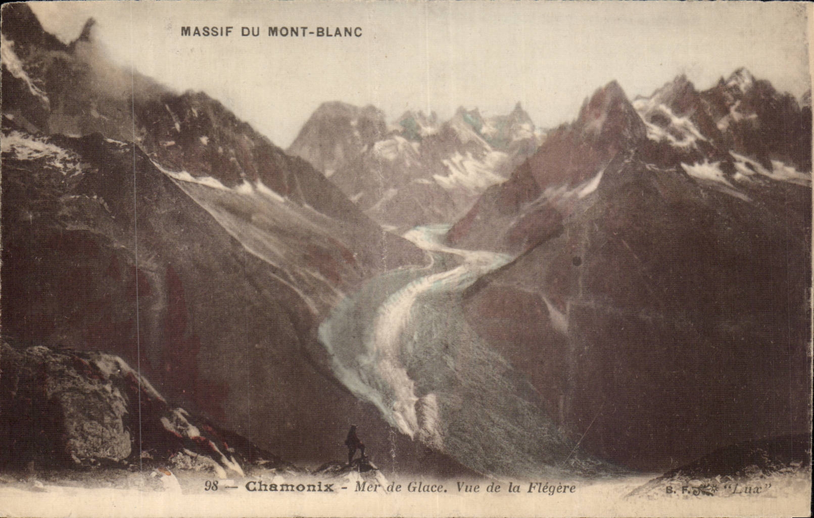 Mont-Blanc Massif — Mer de Glace, view from the Flégère — B. F. « Lux »