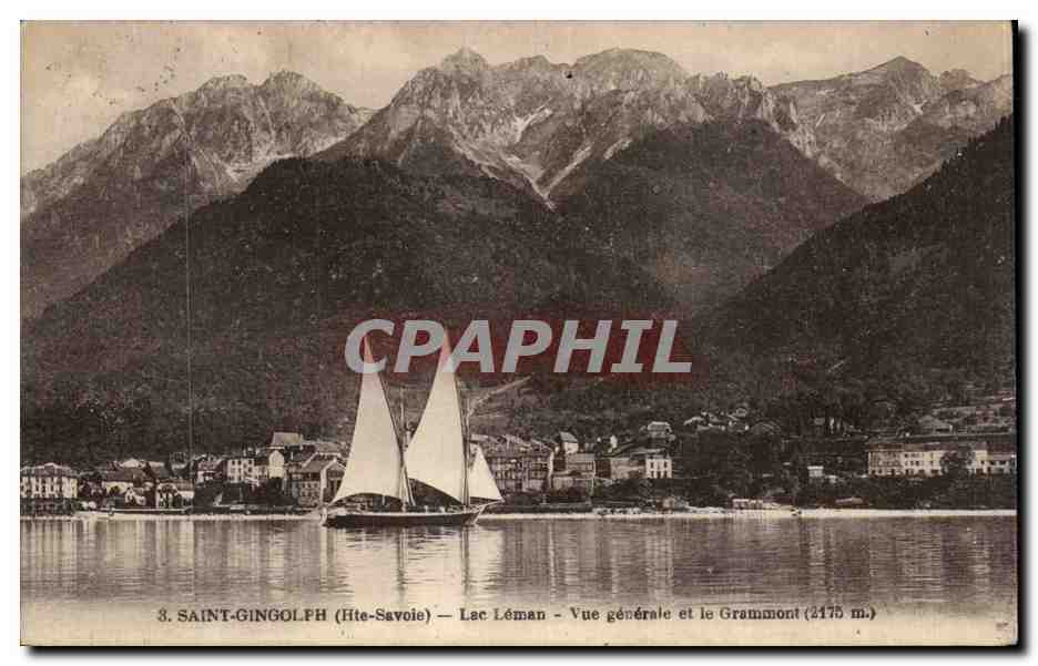 Saint-Gingolph (Haute-Savoie) — Lac Léman — Vue générale et le Grammont (2175 m.)