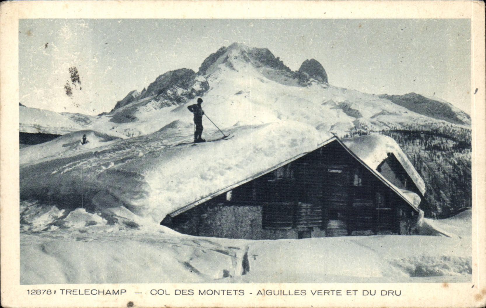 CPA Trelechamp col des montets Aiguilles verte et du Dru