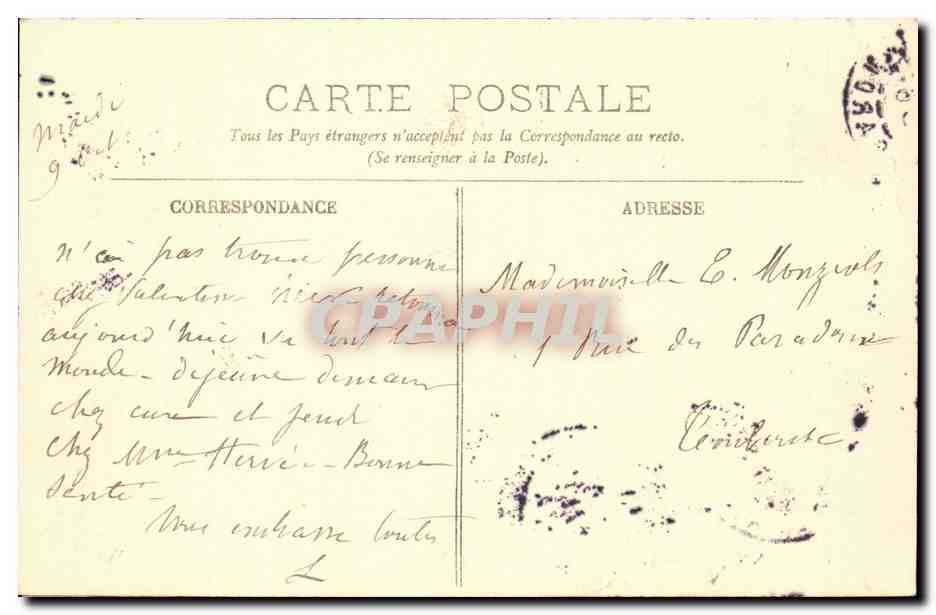 Bordeaux — Les Allées de Tourney — LL. n°119 — Rückseite