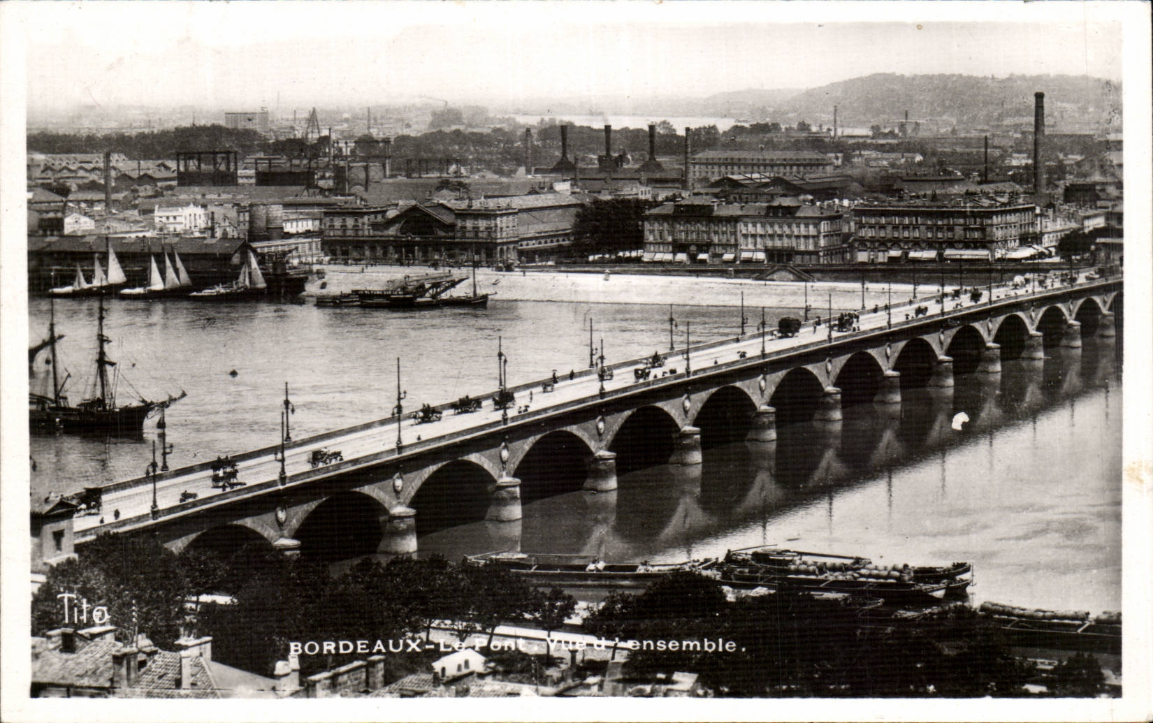 CPA Bordeaux le pont Vue d'ensemble