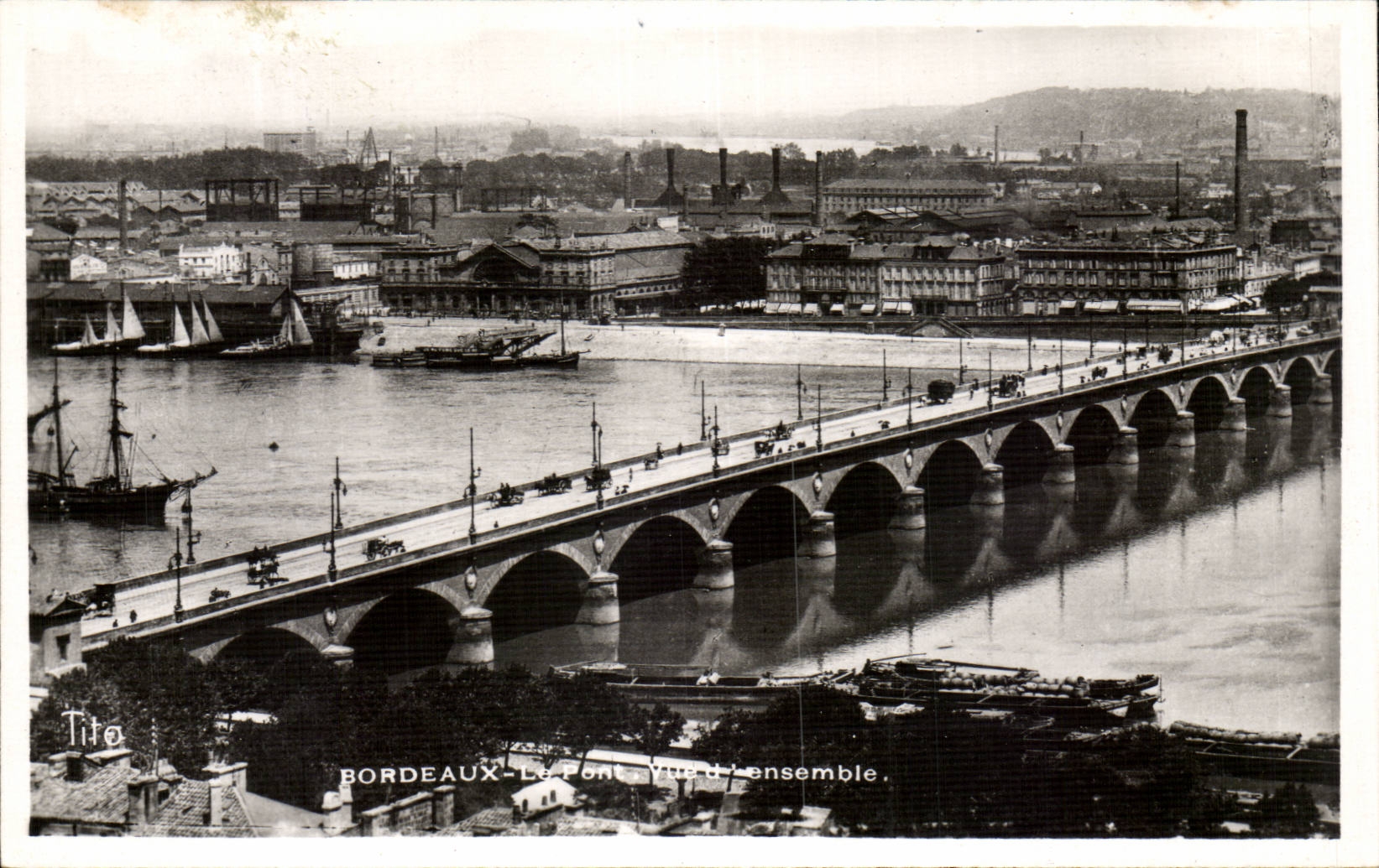CPA Bordeaux le pont Vue d'ensemble
