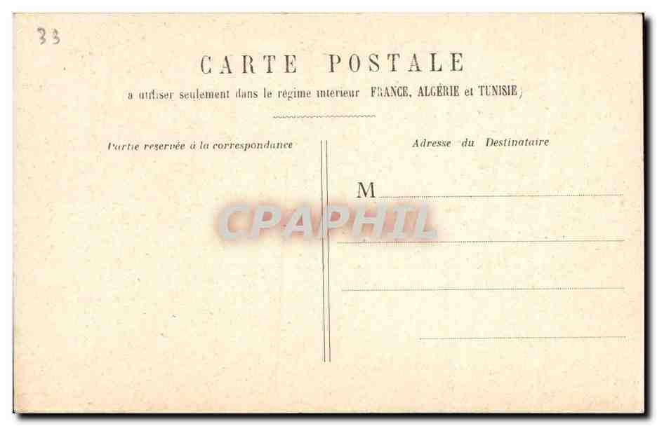 CPA Bordeaux Faculte de Medecine — Verso