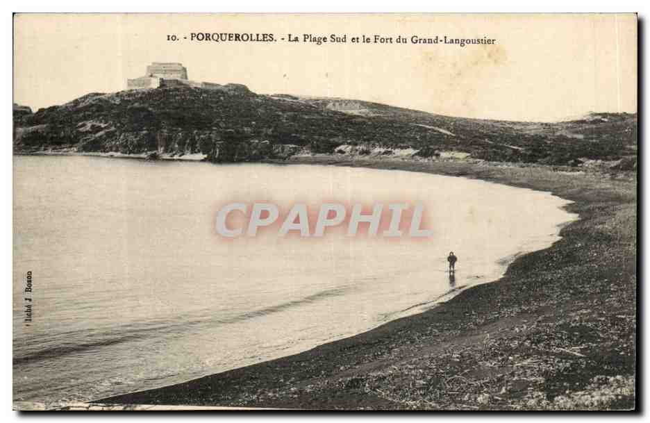 Porquerolles - La Plage Sud et le Fort du Grand-Langoustier — Photo J. Rosso, n°10