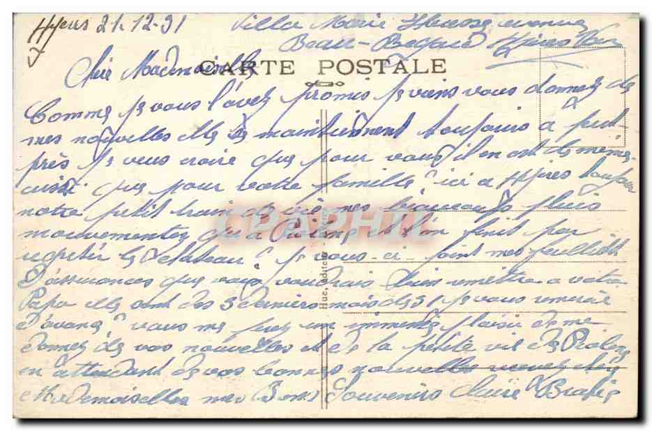 Porquerolles — La Ville et le Port — Éditions d'Hyères, n°32 — Rückseite