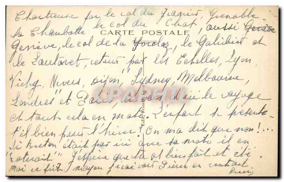 CPA SAvoie Environs d'Aix les Bains La Chambotte  — Rückseite