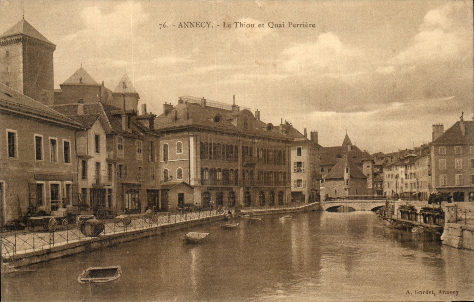 ANNECY - Le Thiou et Quai Perrière — A. Gardet, Annecy, n°76