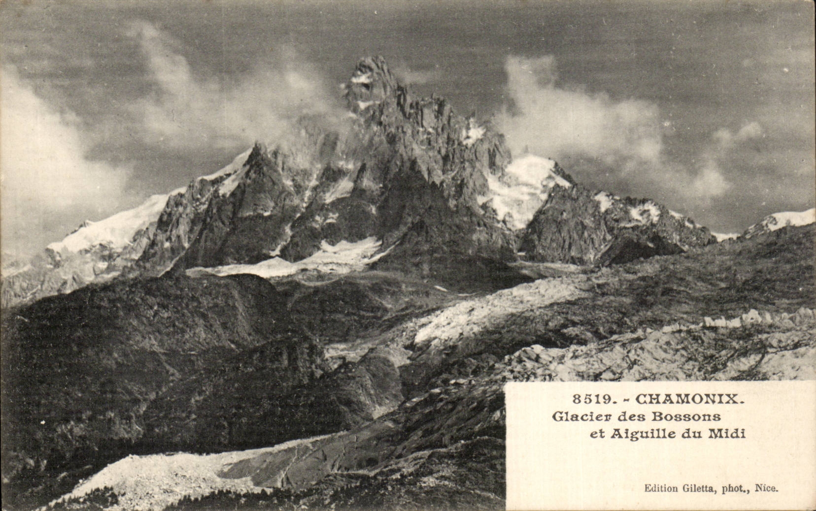 CPA Chamonix Glacier des Bossons et aiguille du Midi