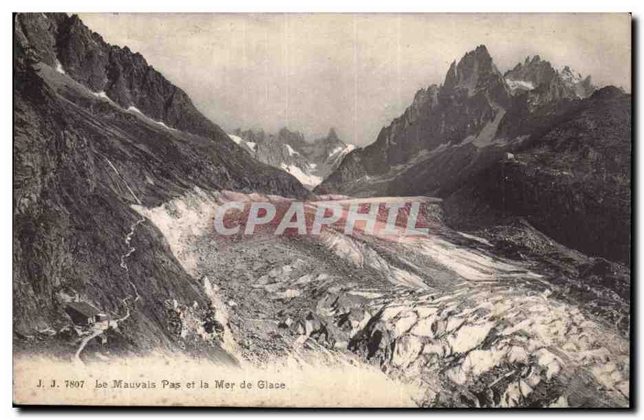 CPA Le mauvais pas et la mer de glace
