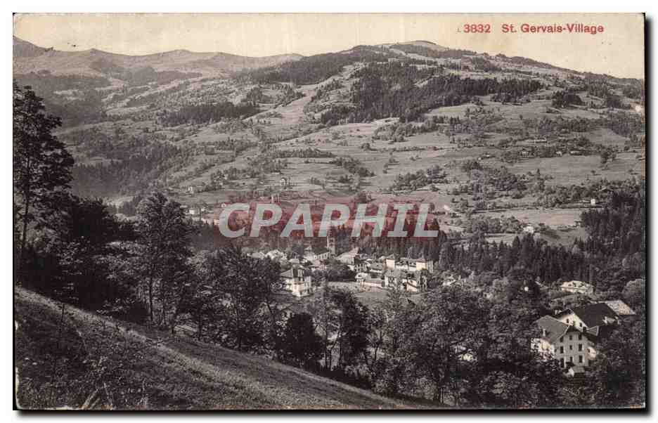St. Gervais-Village — Panoramablick — Edition Photoslob, Zürich, Nr. 3832