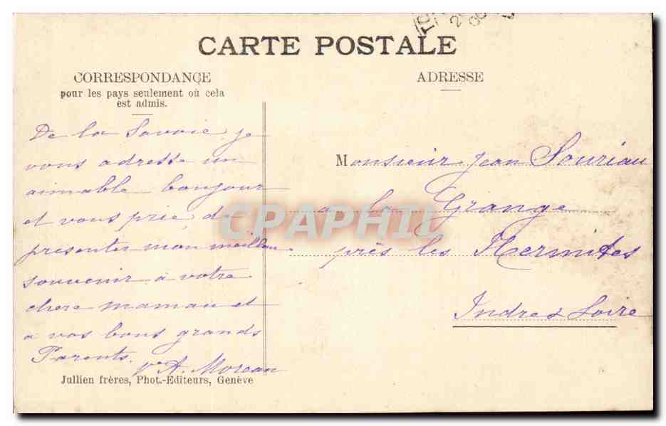 CPA Chindrieux Le chateau de Chatillon sur le lac du Bourget — Verso