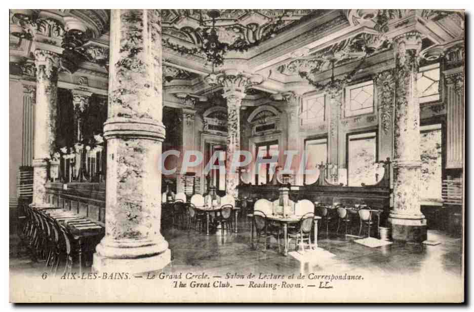 CPA Aix les Bains Le grand cercle Salon de lecture et de correspondance