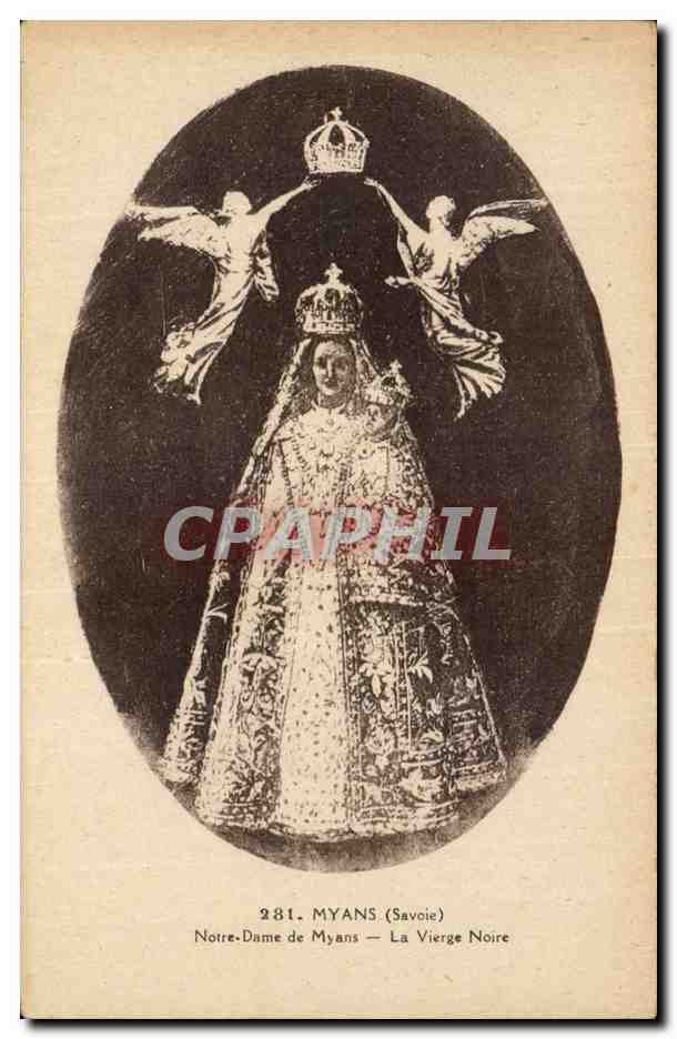CPA Myans Notre Dame de myans La vierge noire