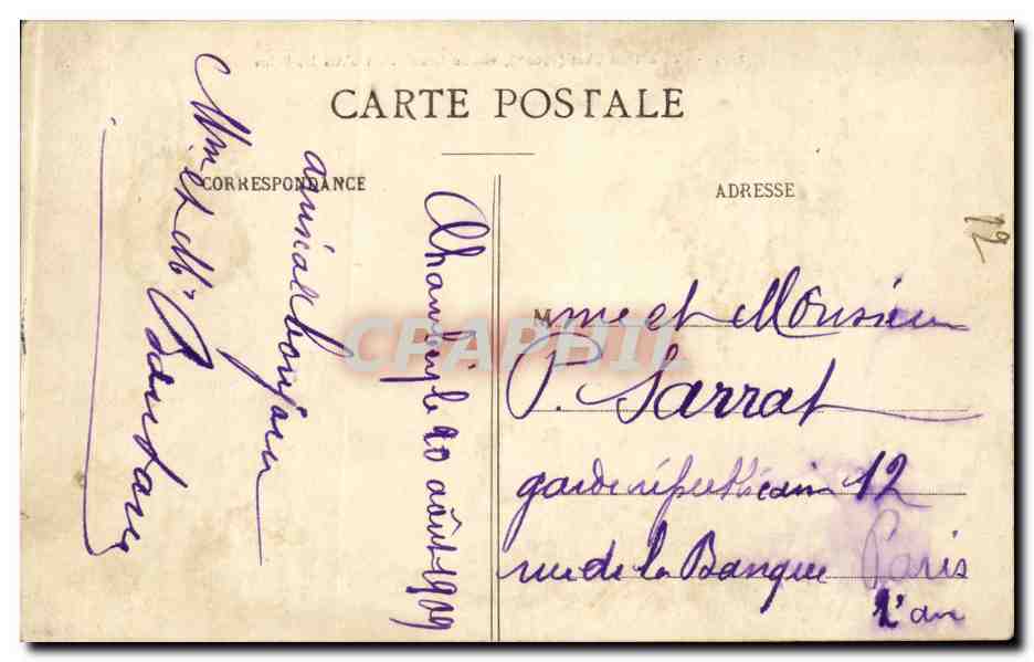 CPA La dent du chat vue du grand port d'Aix les Bains — Rückseite