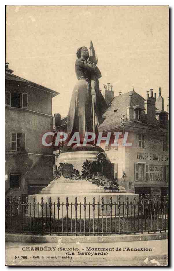 CPA Chambery Monument de l'annexion La Savoyarde