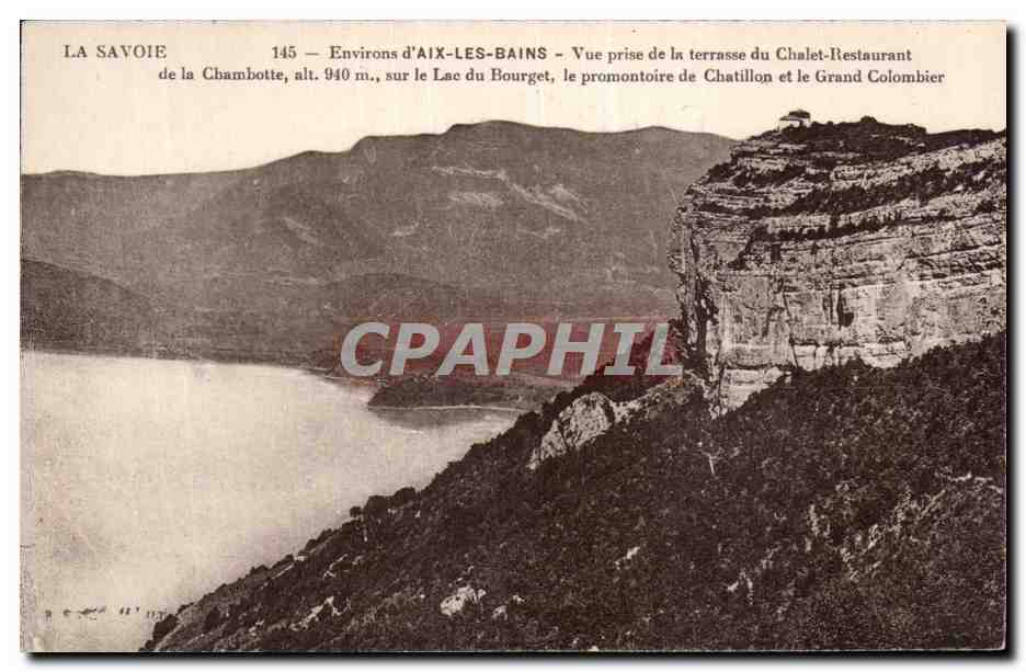 CPA Environs d'Aix les Bains Vue prise de la terrasse du Chalet restaurant de la chambotte
