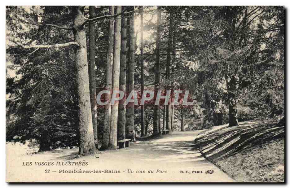 CPA Plombieres les Bains Un coin du parc
