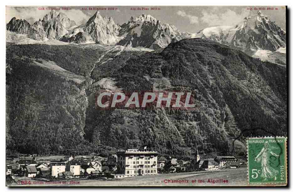 CPA Chamonix et les Aiguilles