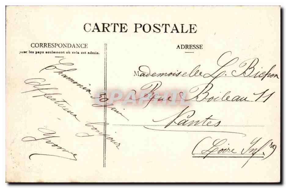 CPA Chamonix et les Aiguilles — Verso