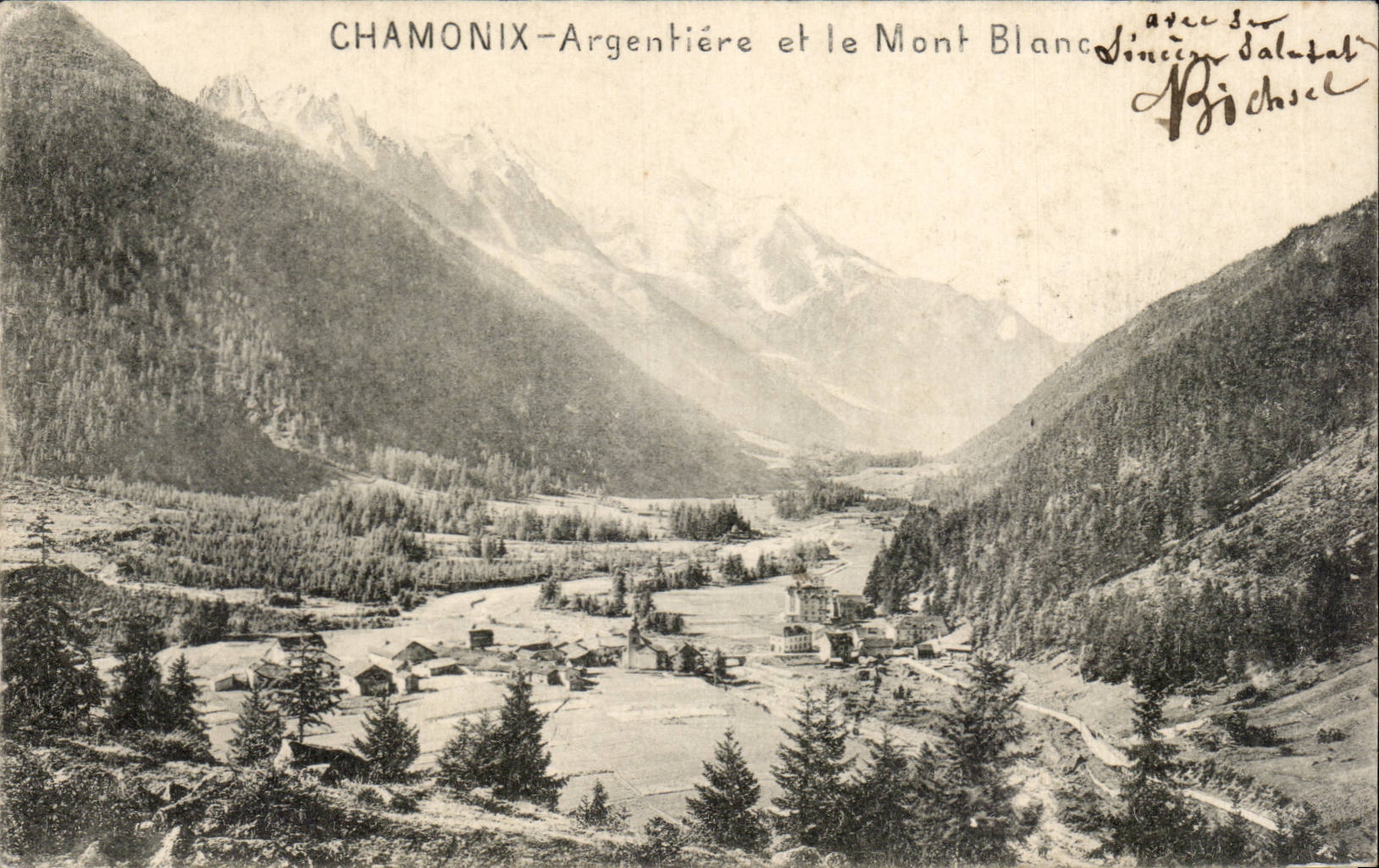 CPA Chamonix Argentiere et le Mont Blanc